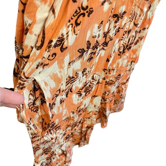 FRYE Cadmium Orange Combo Ruffle Dress - Picture 6 of 13